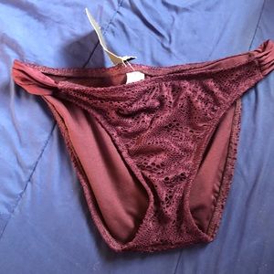 Purple lace bathing suit bottom